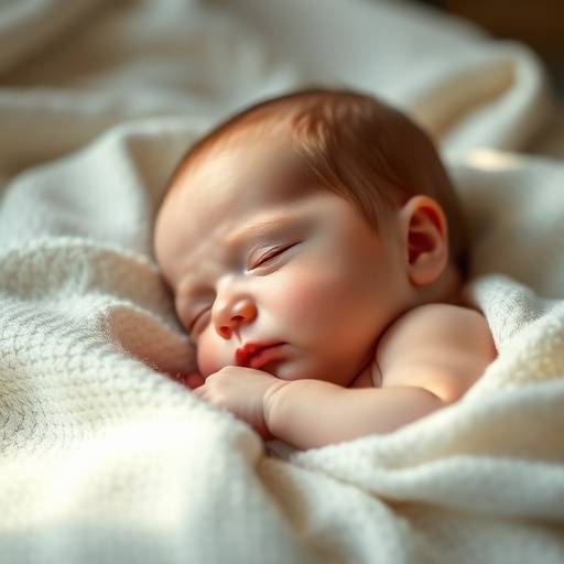 Fotografia de um bebê recém-nascido dormindo em um cenário fofo e aconchegante, transmitindo ternura e inocência.